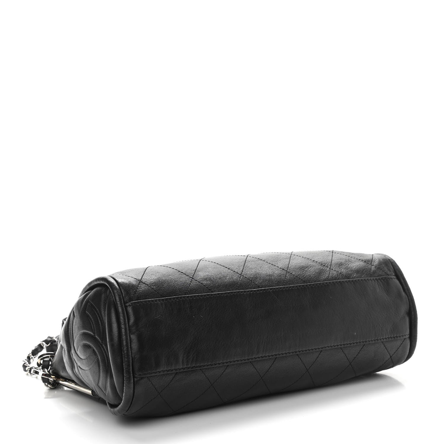 Chanel Lambskin Stitched Medium Ultimate Soft Tote Black 4 of 11