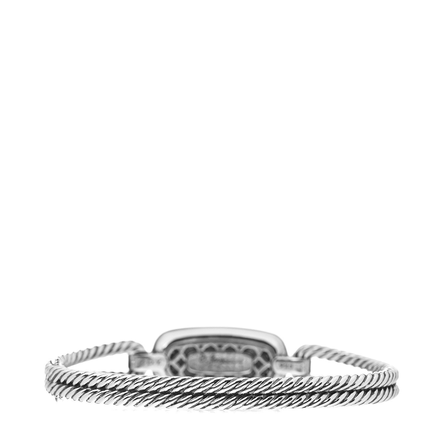 David Yurman Sterling Silver Diamond Elongated Albion Cable Bracelet 2 of 3
