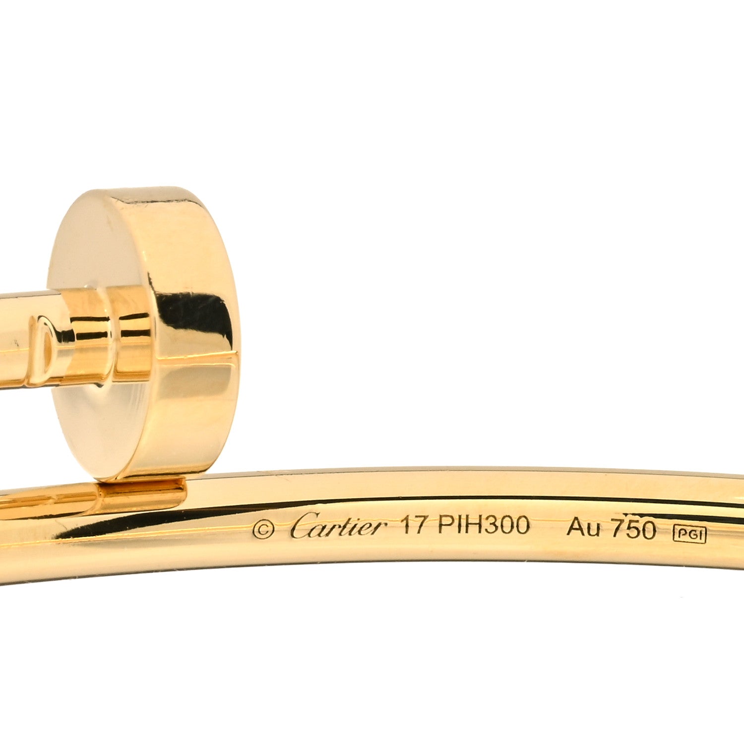 Cartier 18K Yellow Gold Small Juste Un Clou Bracelet 17 3 of 3