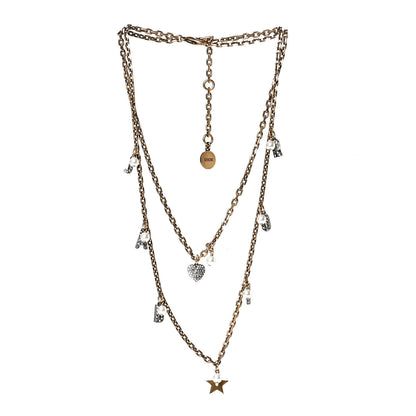 Christian Dior Metal Star J'adior Multi Strand Necklace Aged Gold 2 of 4