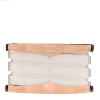 Bulgari 18K Rose Gold White Ceramic B.Zero1 Four-Band Ring 51 5.75 3 of 5