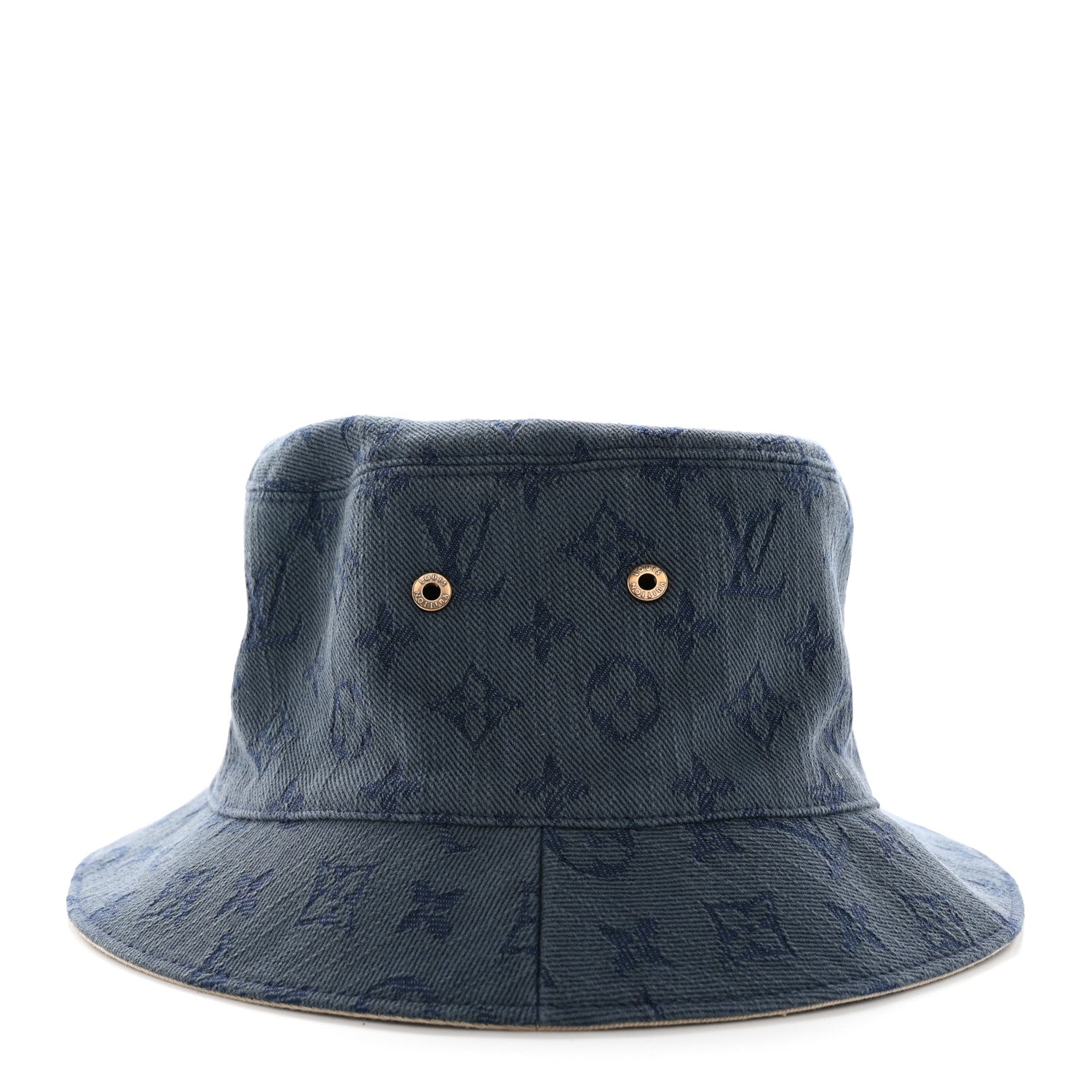Louis Vuitton Monogram Denim Reversible Bucket Hat M Blue 3 of 8