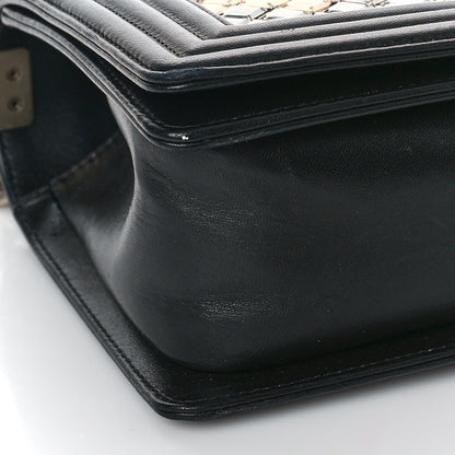 Chanel Lambskin Tile Embroidered Medium Brasserie Mosaic Boy Flap Black Multicolor 8 of 9