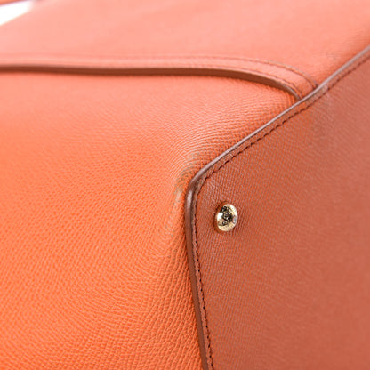 Dolce & Gabbana Textured Calfskin Miss Escape Tote Orange 9 of 12