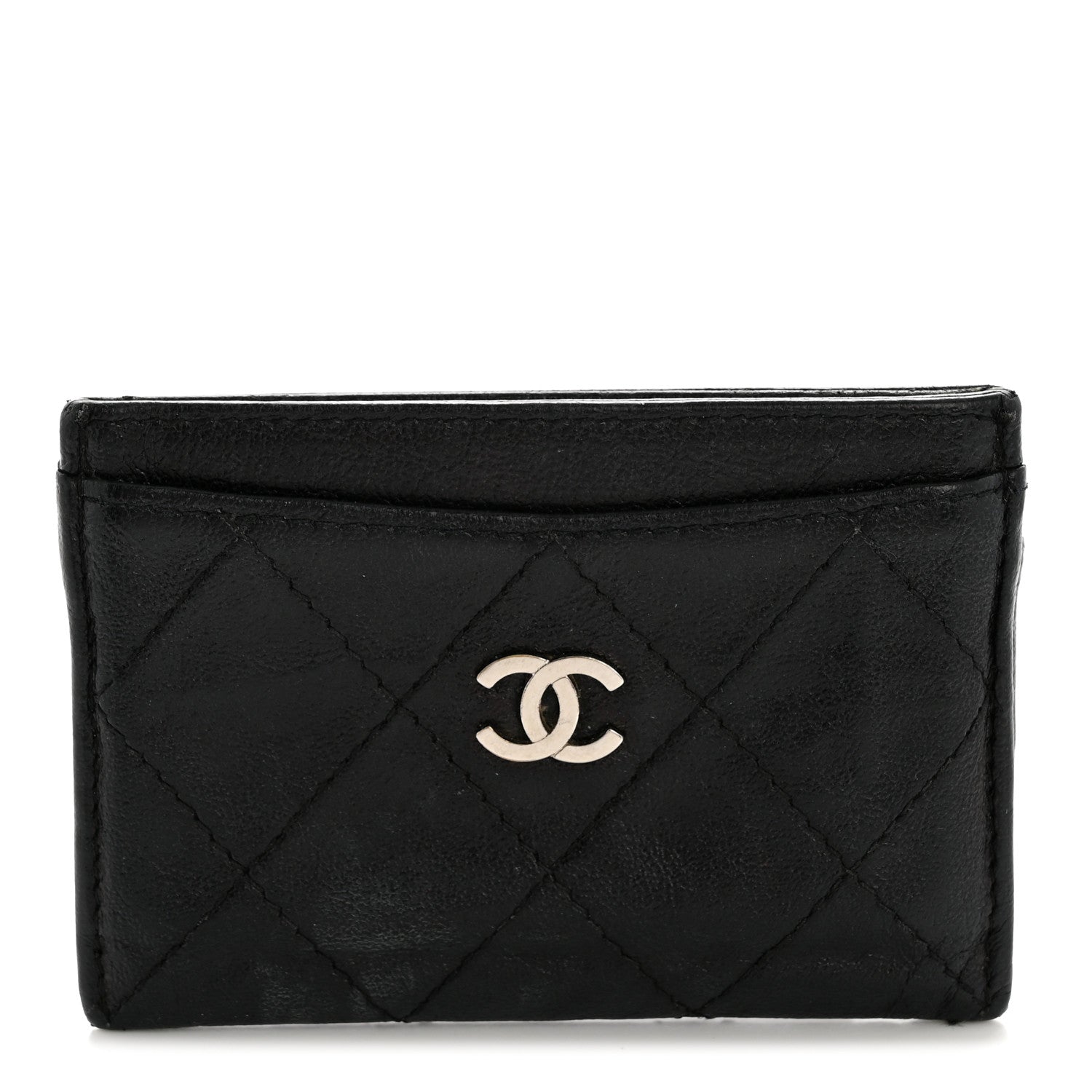 Chanel Goatskin Quilted Card Holder Black 1 of 12
