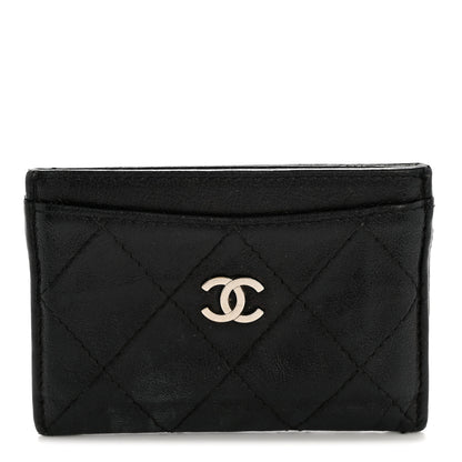 Chanel Goatskin Quilted Card Holder Black 1 of 12