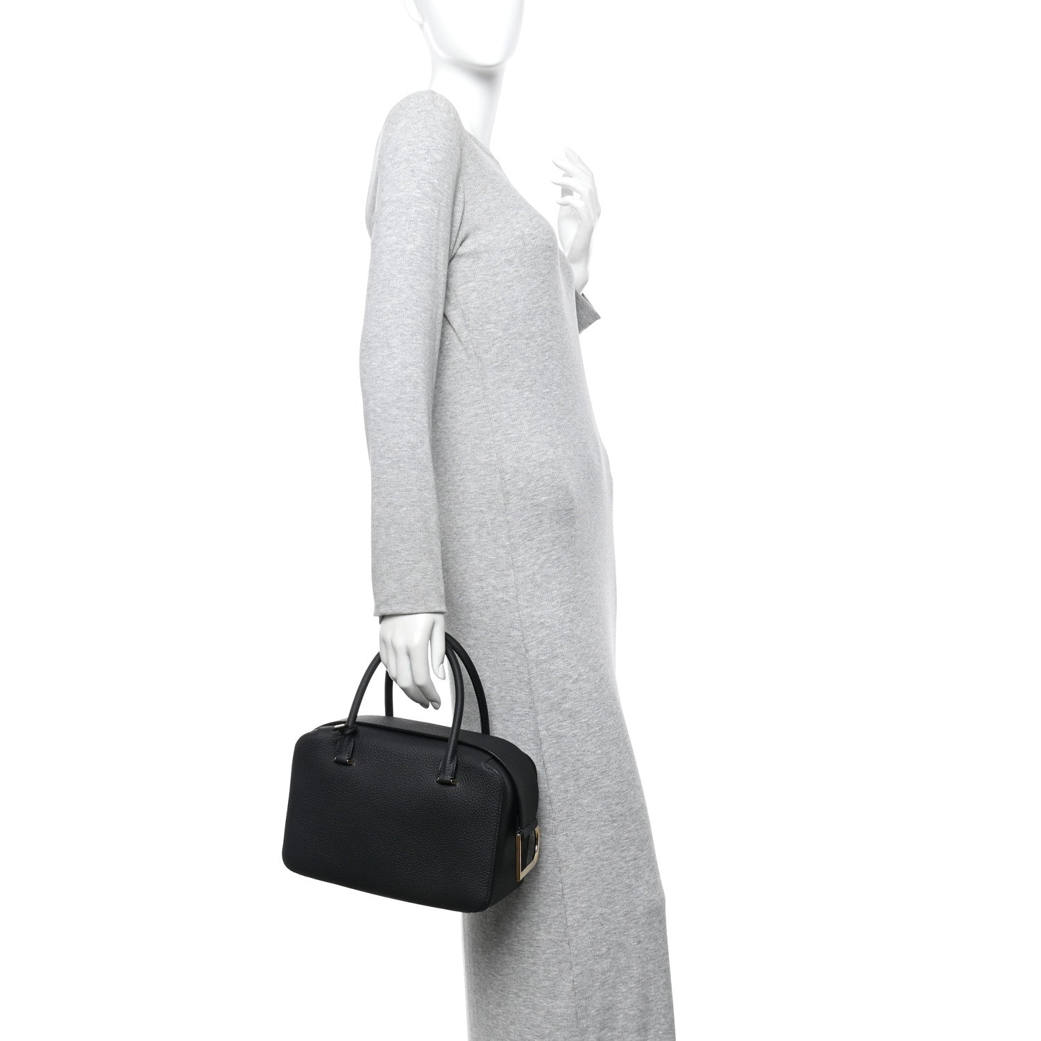 Delvaux Taurillon Soft Cool Box MM Satchel Black 2 of 10