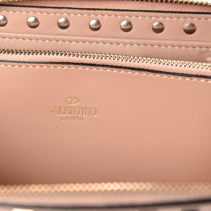 Valentino Garavani Calfskin Rockstud Zip Around Wallet Skin Sorbet 5 of 5