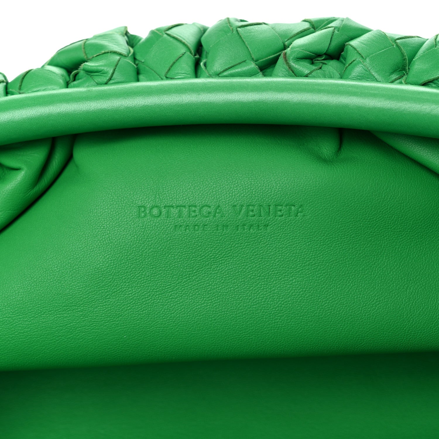 Bottega Veneta Nappa Maxi Intrecciato The Pouch Oversized Clutch Racing Green 6 of 12