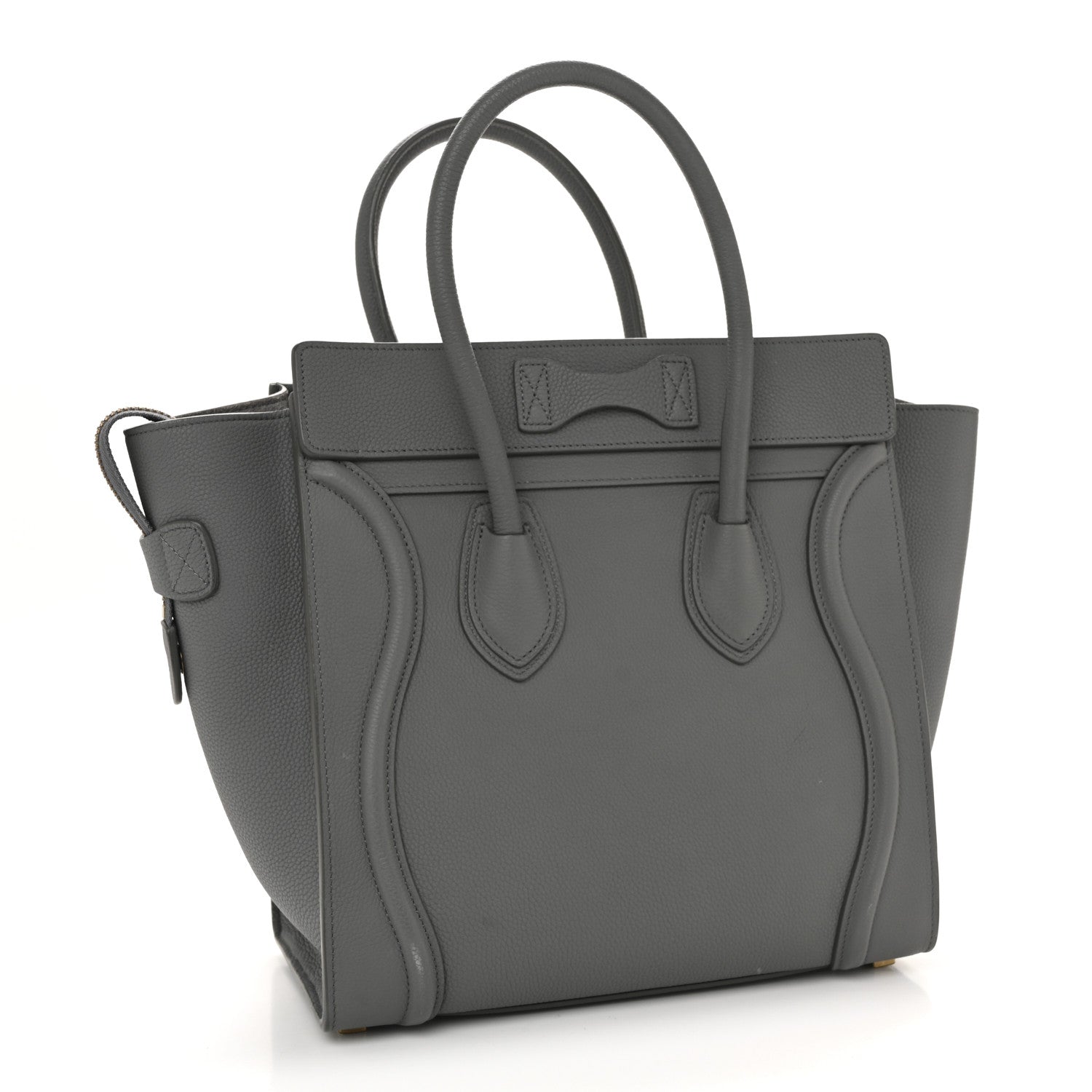 Celine Baby Drummed Calfskin Micro Luggage Kohl 3 of 13
