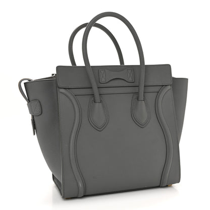 Celine Baby Drummed Calfskin Micro Luggage Kohl 3 of 13