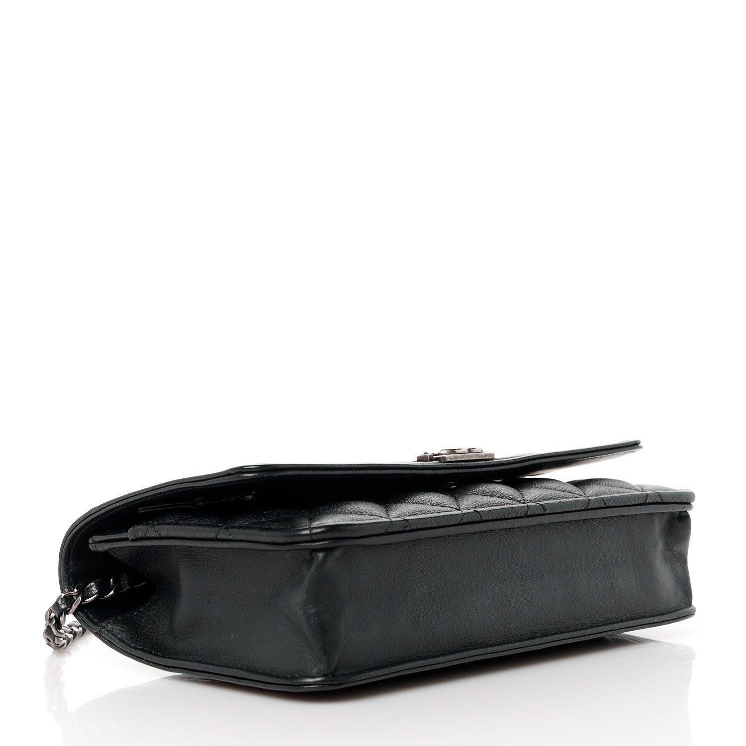 Chanel Calfskin Quilted Boy Wallet On Chain WOC Black 4 of 12