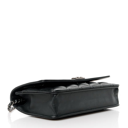 Chanel Calfskin Quilted Boy Wallet On Chain WOC Black 4 of 12