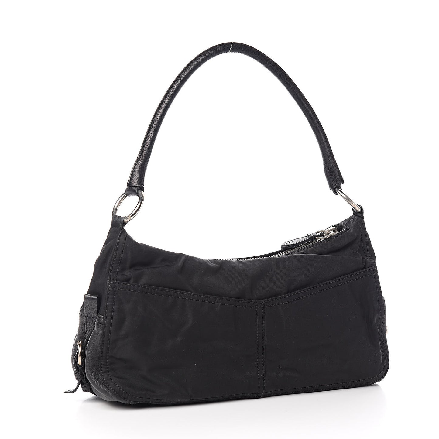 Tessuto Nylon Buffalo Shoulder Bag Black