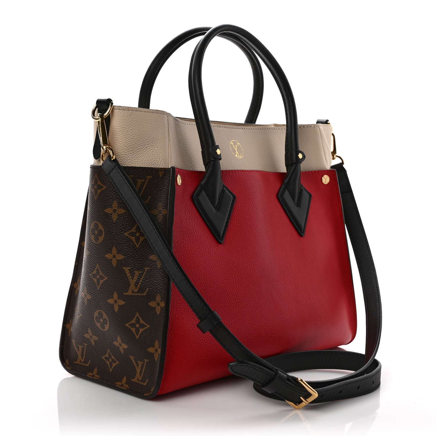 Louis Vuitton Calfskin Monogram On My Side Pirate Red 3 of 10
