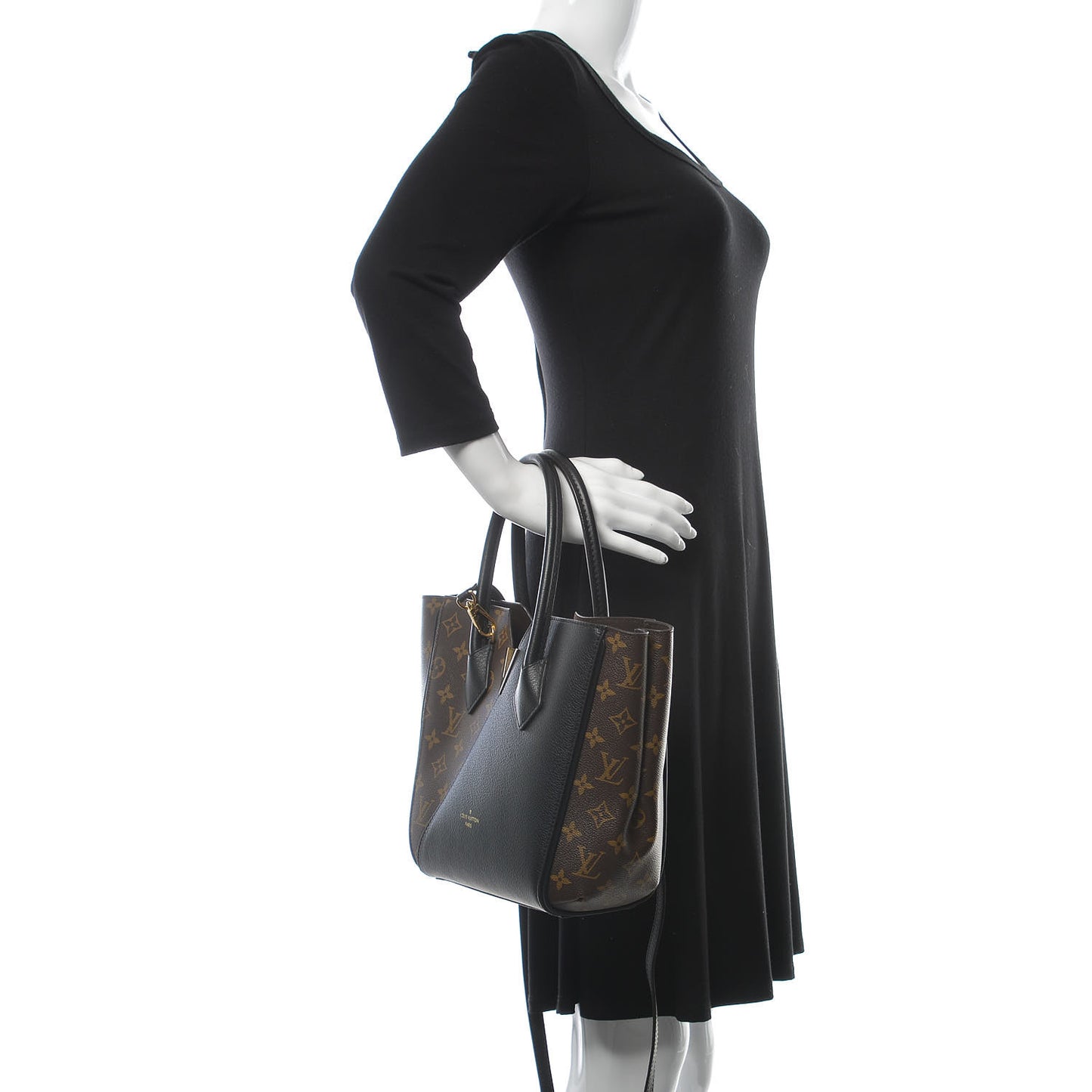 Calfskin Monogram Kimono Tote PM Black