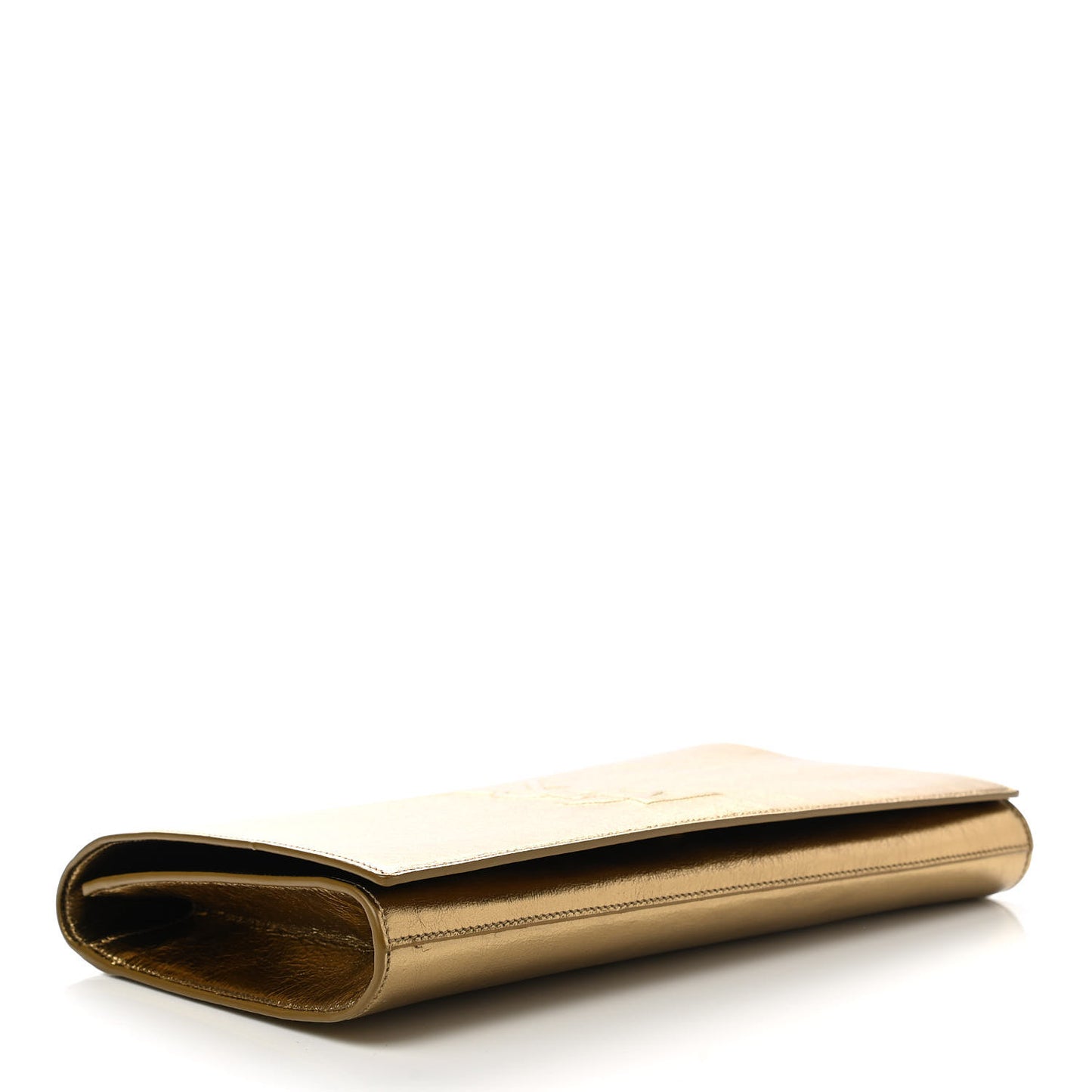 Metallic Calfskin Monogram Large Belle De Jour Clutch Gold