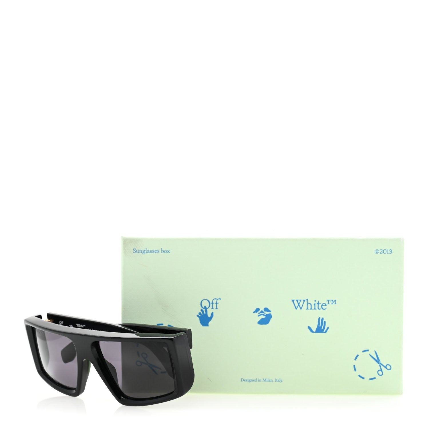 Off-White Acetate Alps Shield Sunglasses OERI004 Black 8 of 8