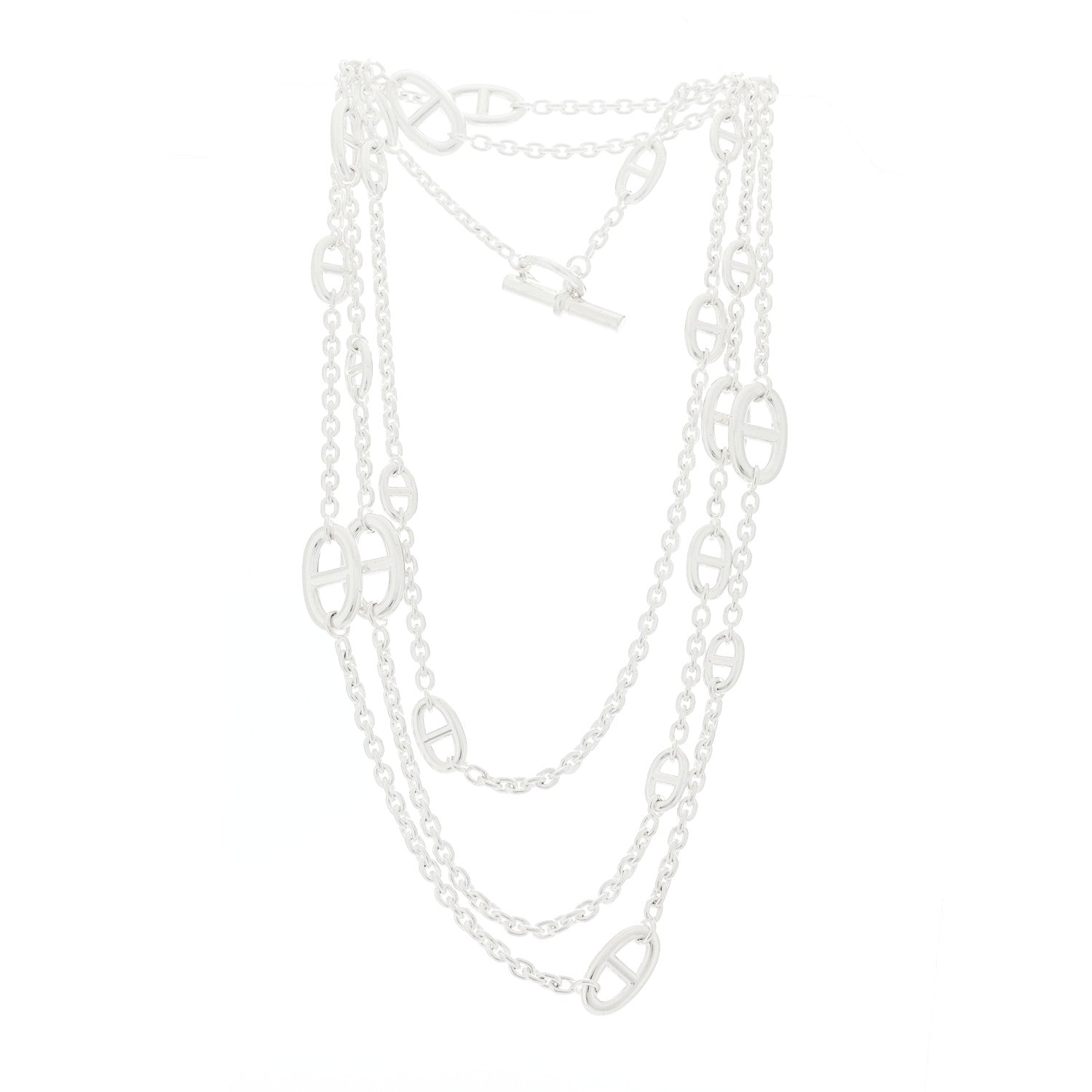 Hermes Sterling Silver Farandole Necklace 160 3 of 5