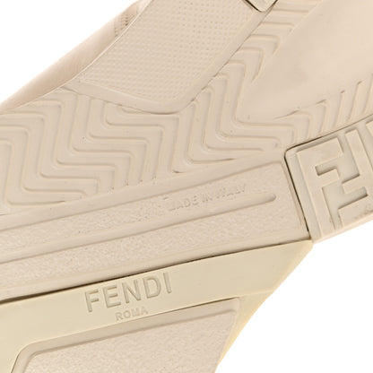 Fendi Calfskin Fabric FF Fendi Flow Low Top Sneakers 36 White 7 of 10