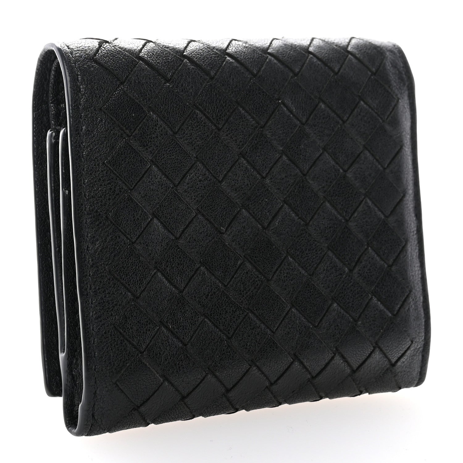 Bottega Veneta Nappa Intrecciato Tri-Fold Wallet Black 3 of 9