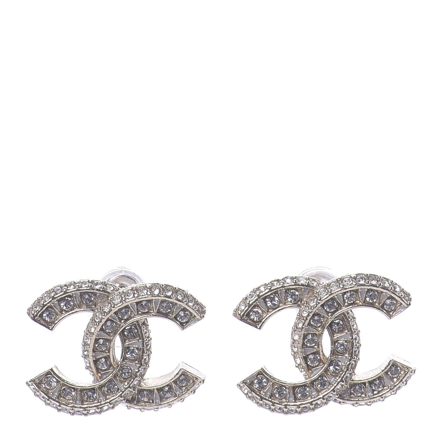 Crystal Timeless CC Earrings Light Gold