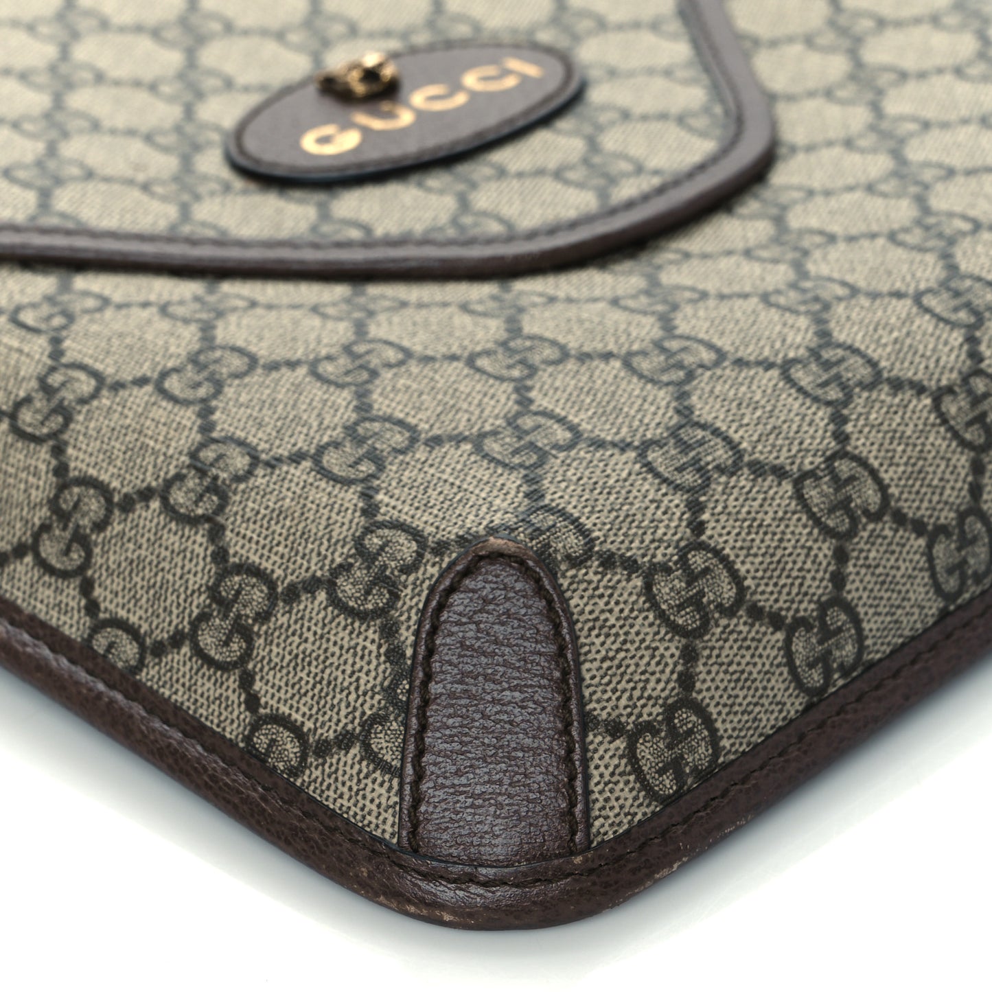 GG Supreme Monogram Web Medium Neo Vintage Flap Messenger Bag Beige New Acero
