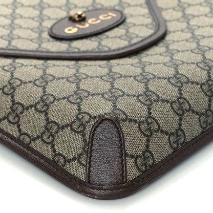 Gucci GG Supreme Monogram Web Medium Neo Vintage Flap Messenger Bag Beige New Acero 10 of 11