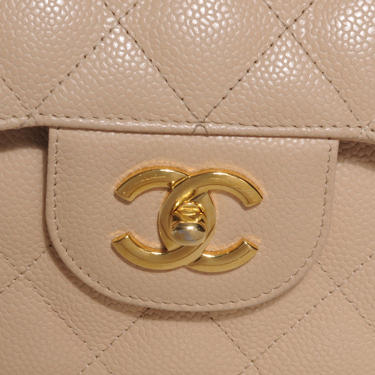 Chanel Caviar Jumbo Double Flap Beige Clair 5 of 9