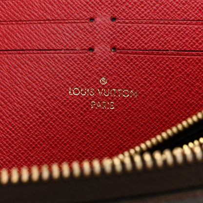 Louis Vuitton Damier Ebene Clemence Wallet Cherry 7 of 9