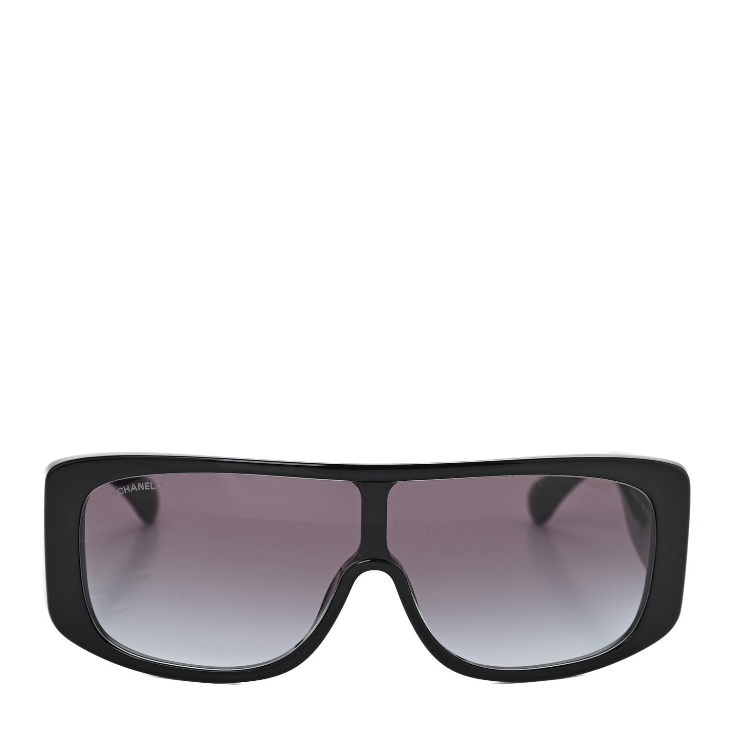 Chanel Acetate Shield Sunglasses 71466 Black 2 of 7
