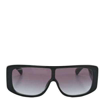 Chanel Acetate Shield Sunglasses 71466 Black 2 of 7