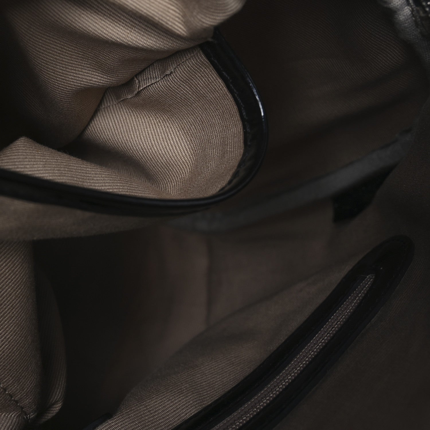 Burberry Nova Check Patent Small Chester Bowling Bag Black 14 of 15