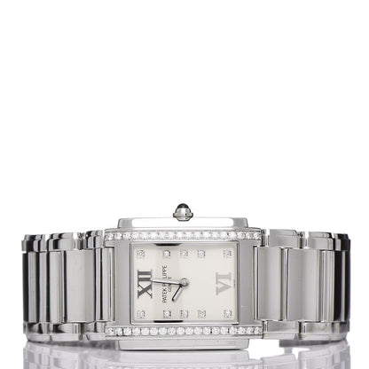 Patek Philippe Stainless Steel Diamond 25mm Twenty-4 Quartz Watch White 4910/10A-011 3 of 6