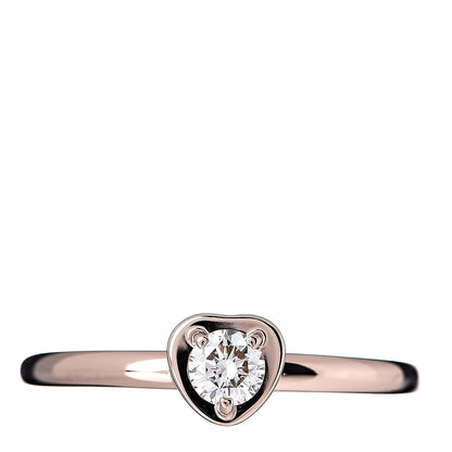 Cartier 18K Pink Gold Diamond D'Amour Heart Ring 51 5.75 1 of 5