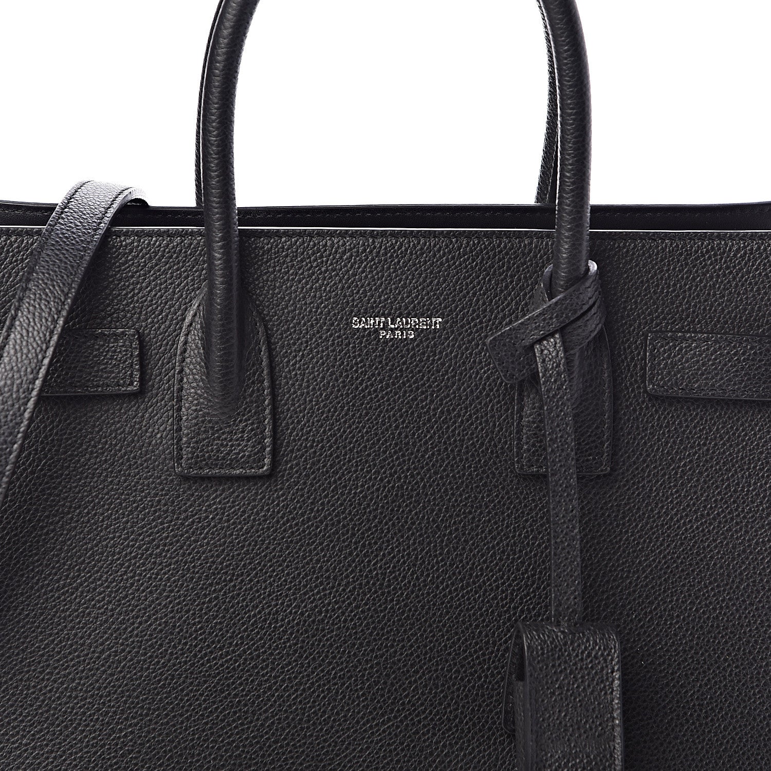 Saint Laurent Grained Calfskin Baby Sac De Jour Black 9 of 9