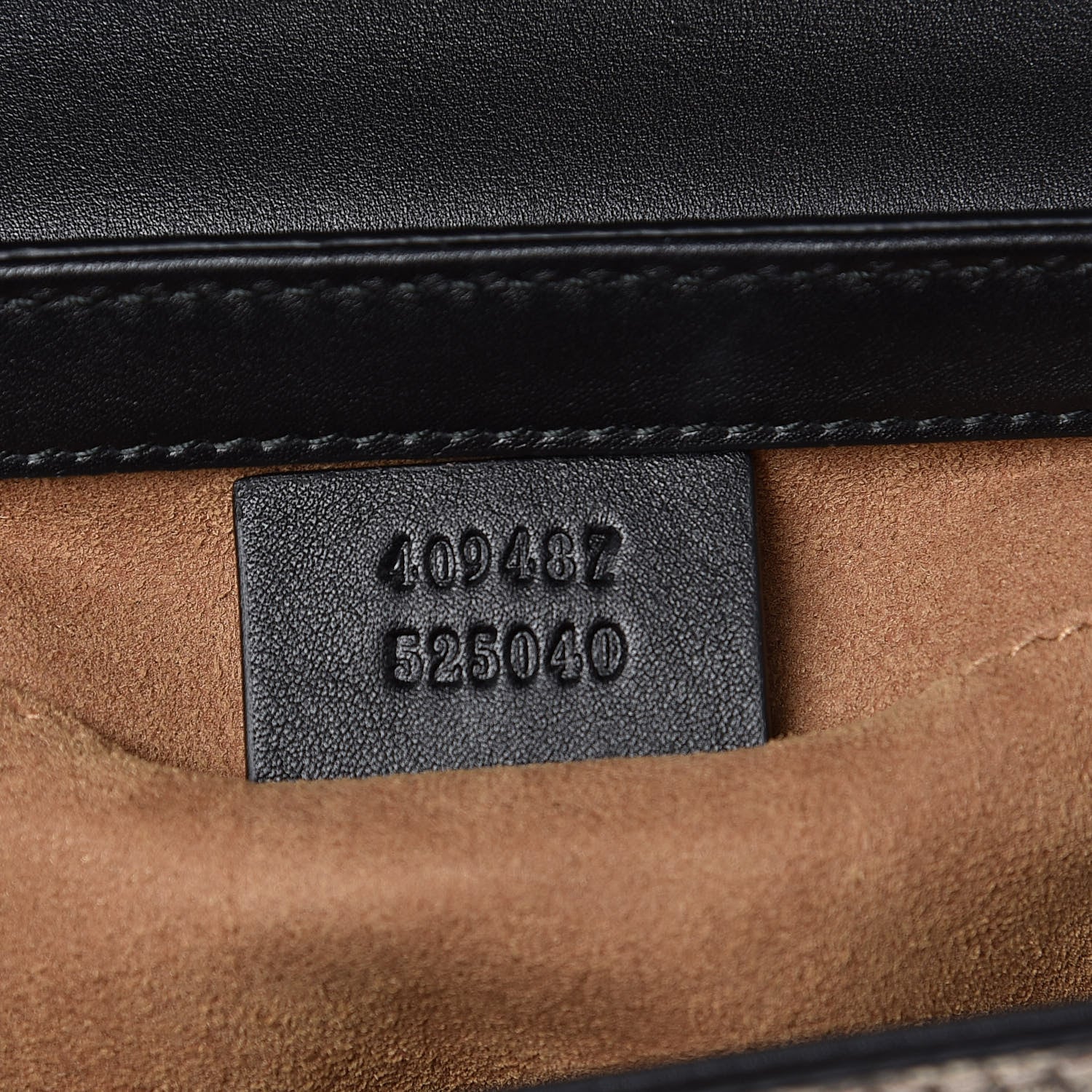 Gucci GG Supreme Monogram Calfskin Small Padlock Shoulder Bag Beige Black Cuir 7 of 14