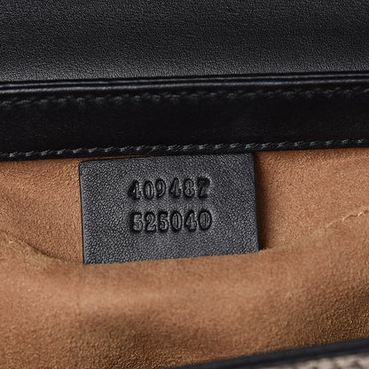 Gucci GG Supreme Monogram Calfskin Small Padlock Shoulder Bag Beige Black Cuir 7 of 14