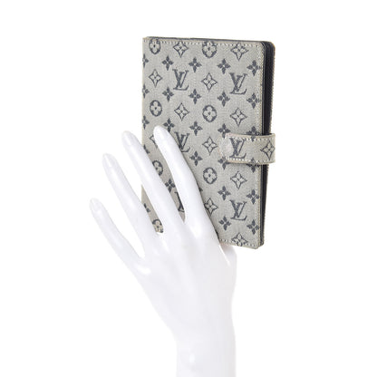 Louis Vuitton Mini Lin Small Ring Agenda Cover Blue 2 of 7
