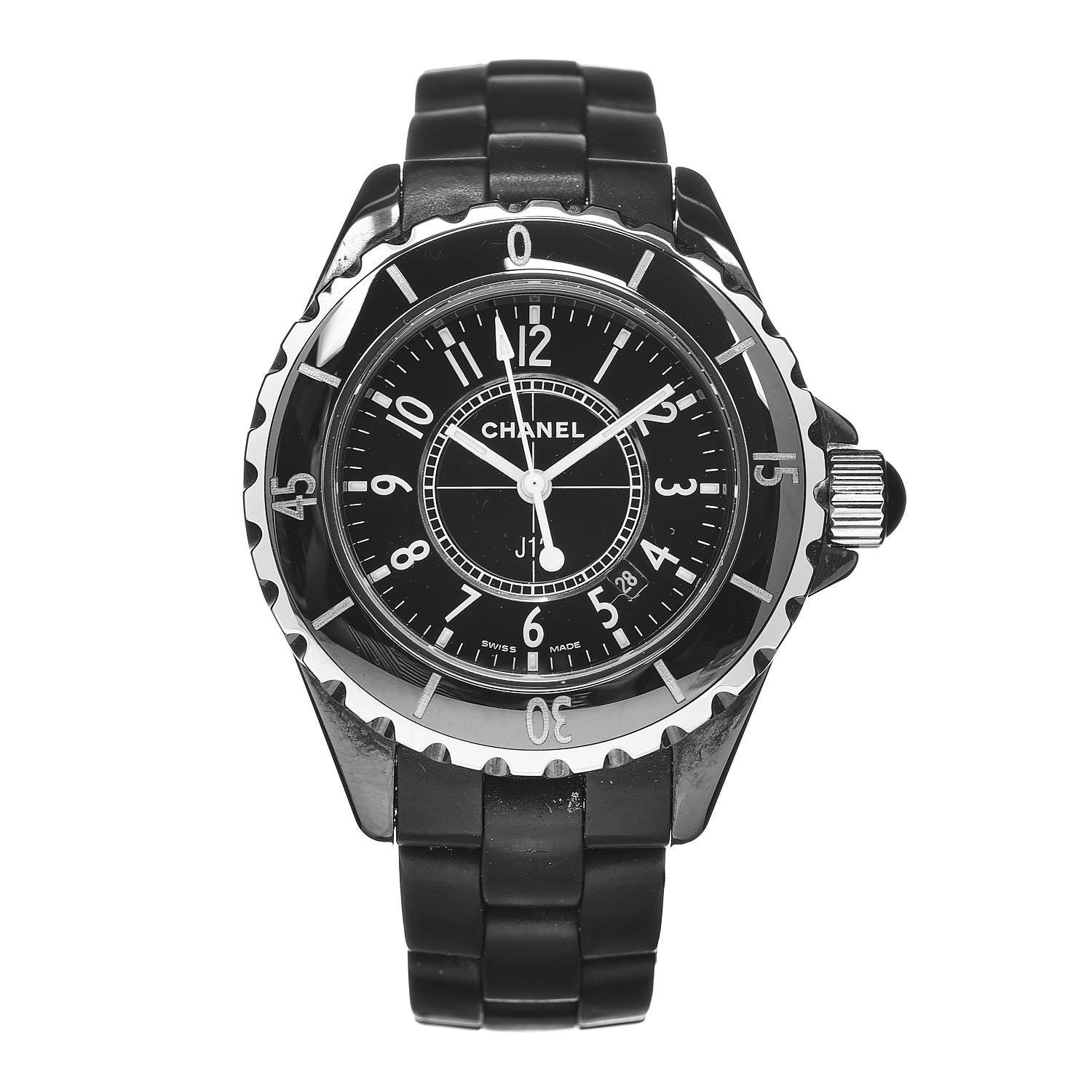 Chanel Stainless Steel Ceramic 33mm J12 Quartz Watch Black 1 of 7