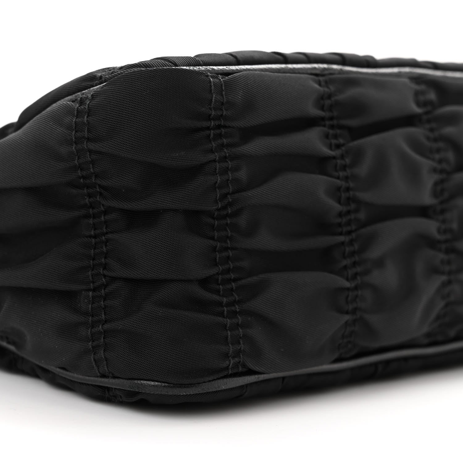 Prada Tessuto Nylon Gaufre Shoulder Bag Black 8 of 9