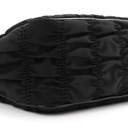 Prada Tessuto Nylon Gaufre Shoulder Bag Black 8 of 9