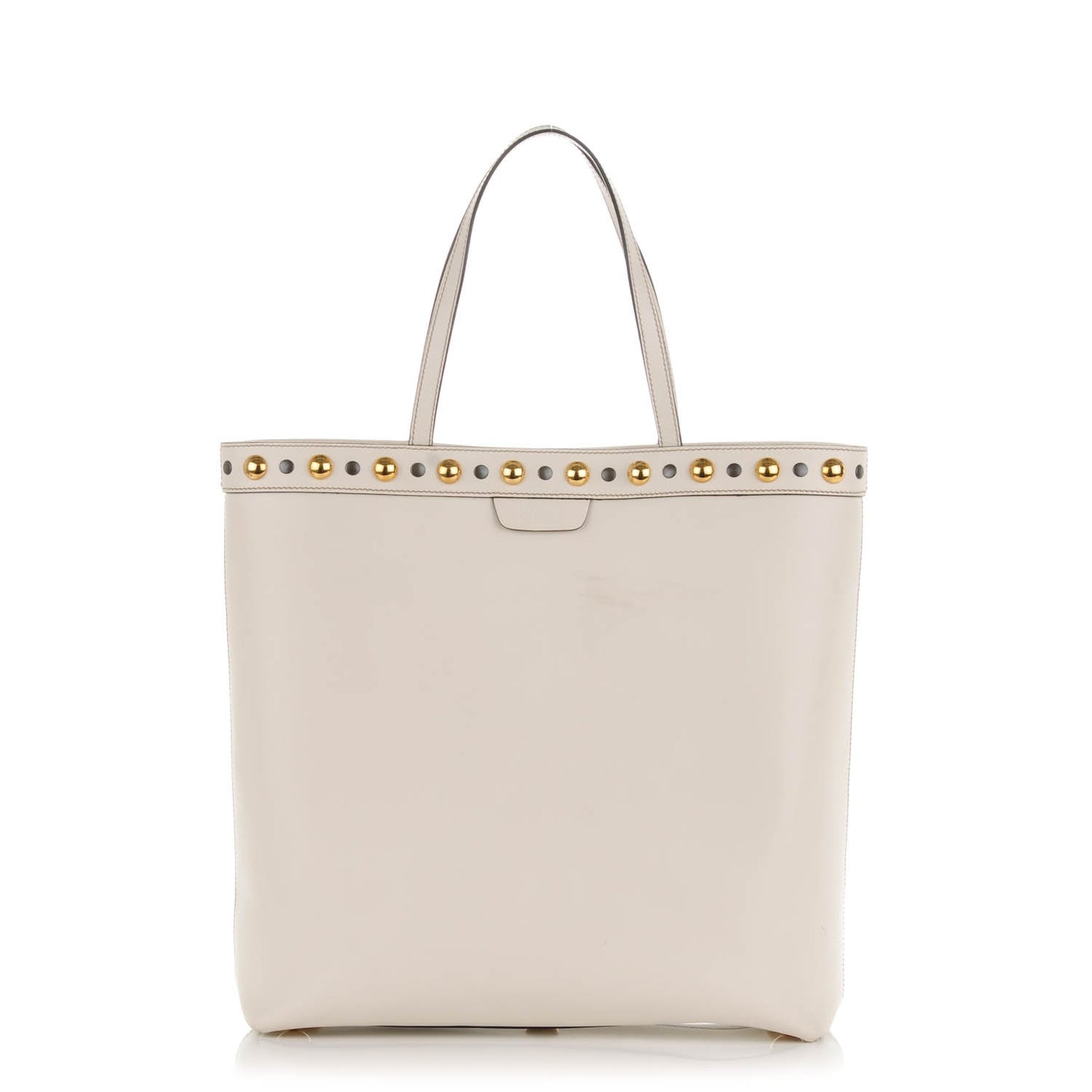 Calfskin Babouska Large Vertical Shopping Tote White