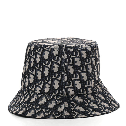 Christian Dior Oblique Reversible Teddy-D Brim Bucket Hat 56 Blue 5 of 10