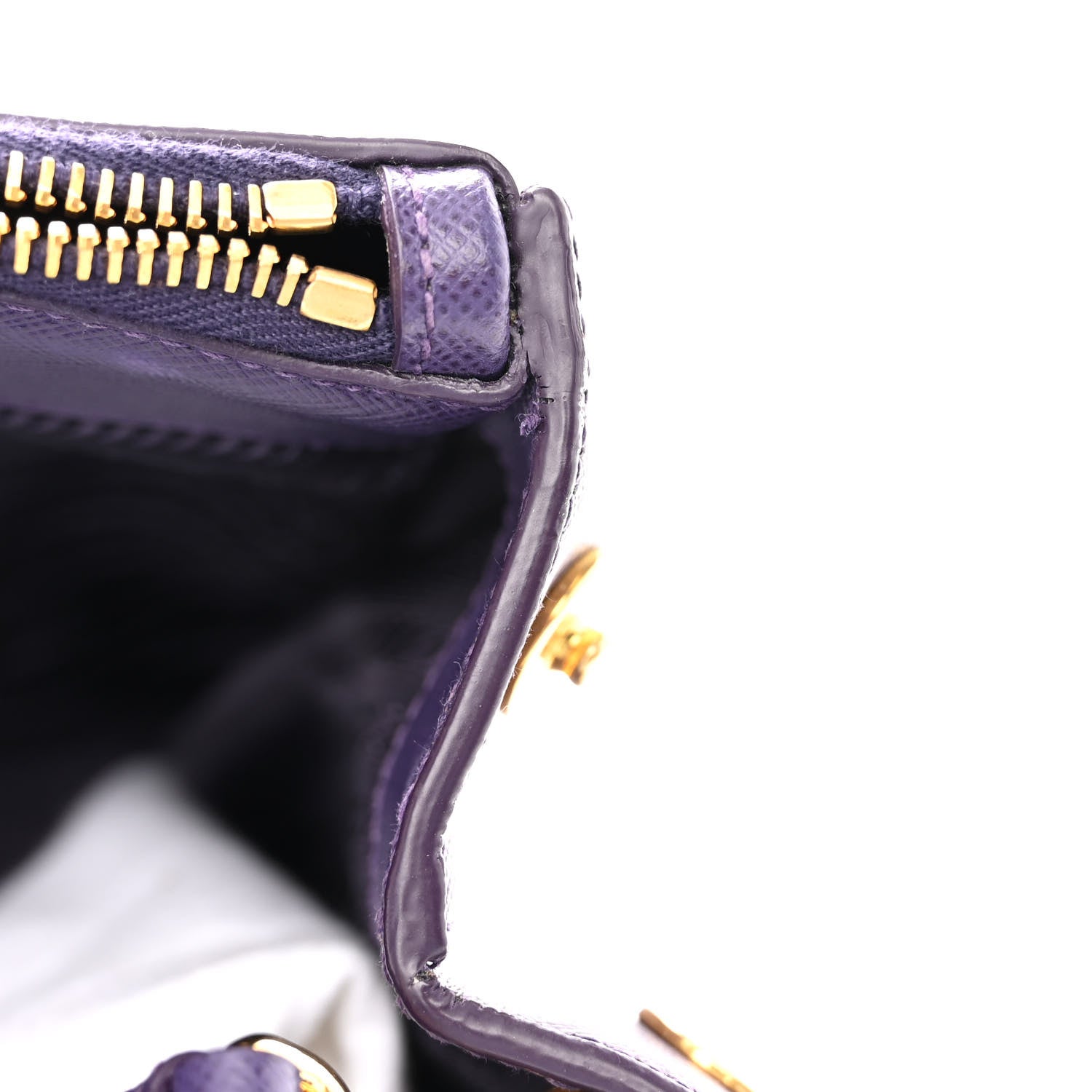 Prada Saffiano Lux Large Galleria Double Zip Tote Uva 13 of 16