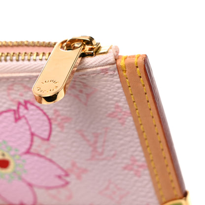 Louis Vuitton Monogram Cherry Blossom Key Pouch Pink 9 of 10