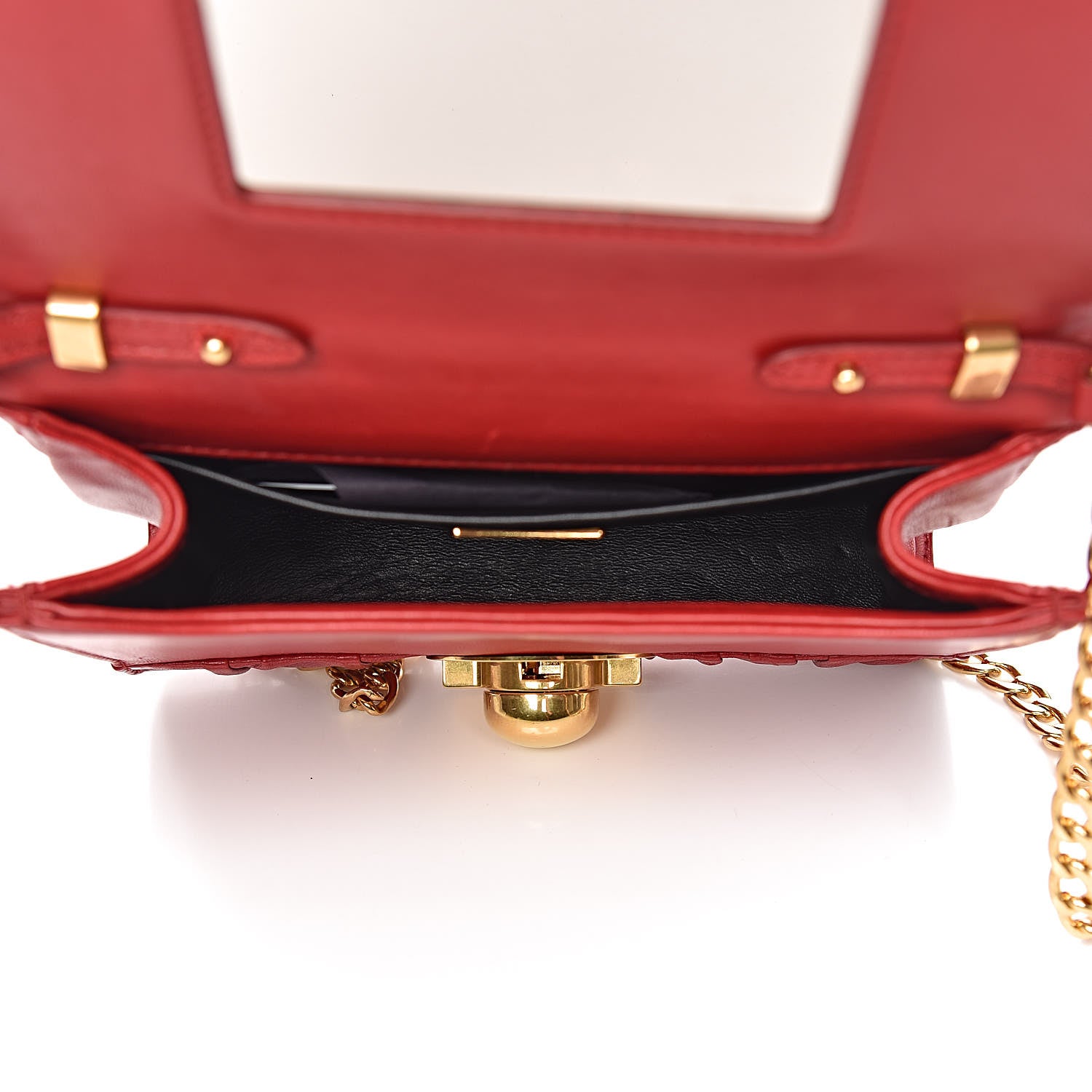Prada Nappa Gaufre Crossbody Fuoco 5 of 13
