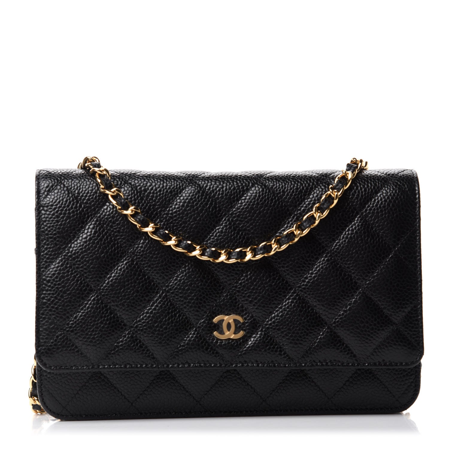 Chanel Caviar Quilted Wallet On Chain WOC Black 1 of 12