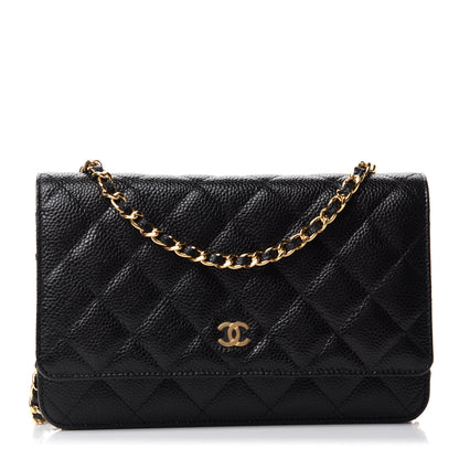 Chanel Caviar Quilted Wallet On Chain WOC Black 1 of 12