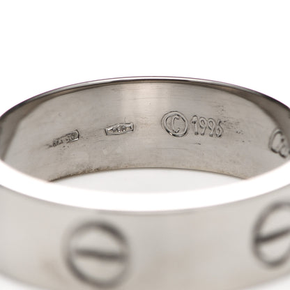 Cartier 18K White Gold 5.5mm LOVE Ring 58 8.5 6 of 6